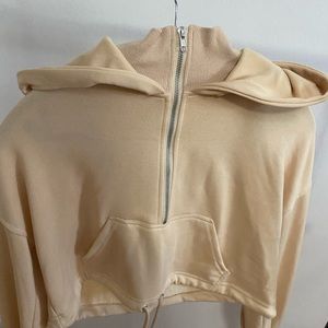 Peach cropped hoodie